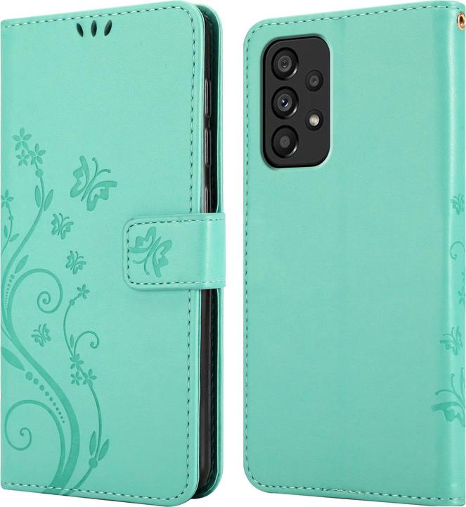 Actual product image Cadorabo Flower Book Case for Samsung Galaxy A53 5G (Samsung Galaxy A53 5G)