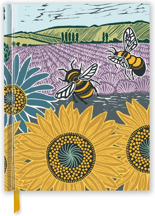 Produktbild Premium Skizzenbuch: Kate Heiss, Sonnenblumenfeld (A4, Blanko, Harter Einband)