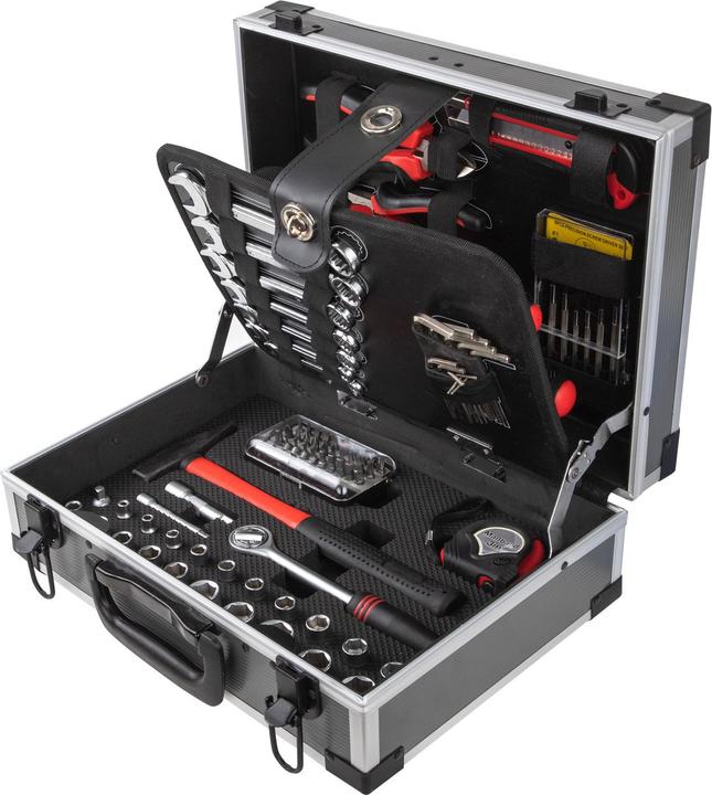 Image du produit Dema Alu - Werkzeugkoffer Werkzeugkiste Alukoffer mit Werkzeug 4 Ebenen 90-tlg. (90 pièces)