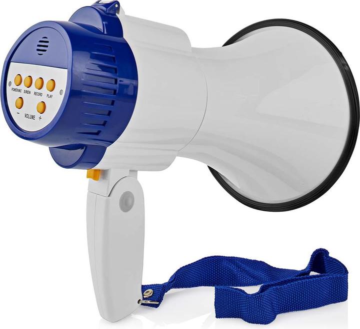 Immagine prodotto Nedis Megafono | Portata massima: 250 m | Controllo volume massimo: 115 dB | Microfono incorporato (Megafono)