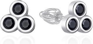 Produktbild Agato - Silver earrings with black zircons AGT-E032SBK