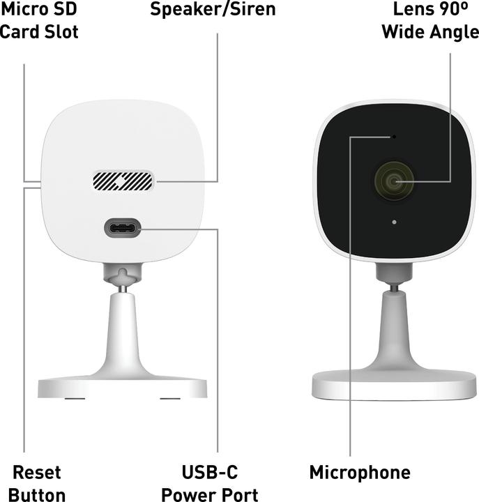 Actual product image Swann EVOâ€‹ 2K Indoor Wi-Fi Camera (SWIFI-SE2KIC-EU)