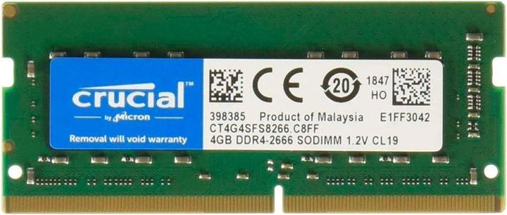 Image du produit Crucial Laptop Memory (1 x 4GB, 2666 MHz, RAM DDR4, SO-DIMM)