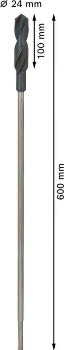 Produktbild Bosch Professional Zubehör PRO Wood HSS Installationsbohrer, 24 x 100 x 600 mm (24 mm)