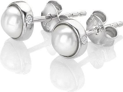 Image du produit Hot Diamonds Charmants boucles d'oreilles en argent avec diamants et perles Diamond Amulets DE712