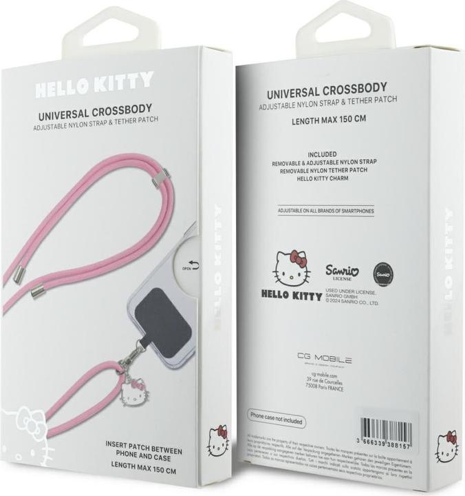 Image du produit Hello Kitty Crossbody Strap Cord Head Charm - pink