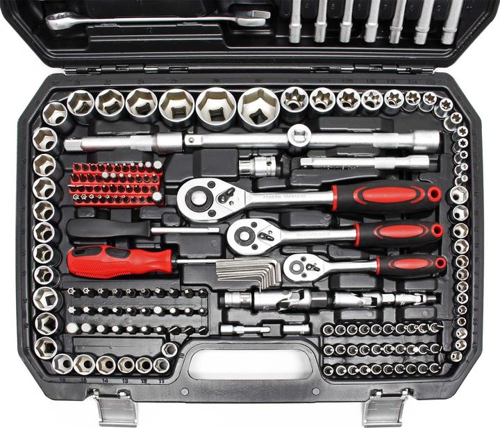 Produktbild Wiltec Ratschen-Steckschlüssel-Satz 215tlg. Schraubenschlüssel Nusskasten Nusssatz
