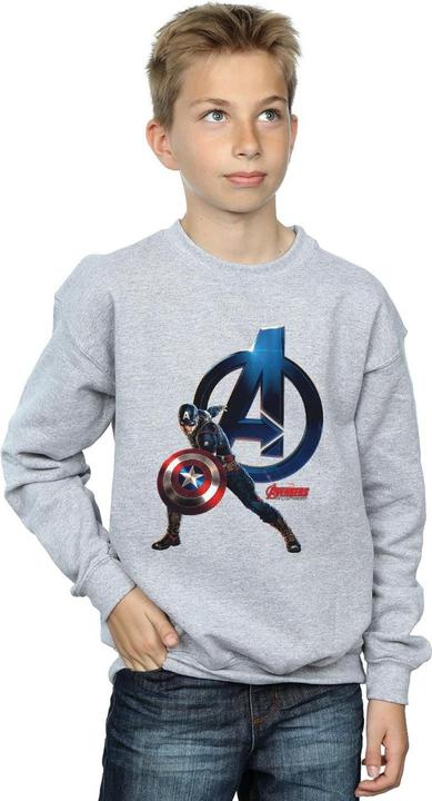 Actual product image Boys Captain America Pose Sweatshirt (116)