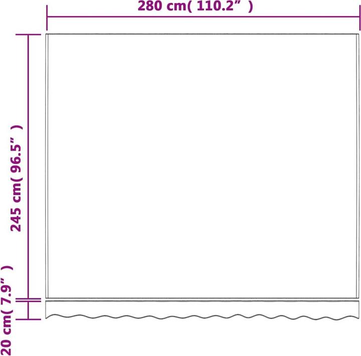 Actual product image VidaXL A–Zlem (2.50 m)