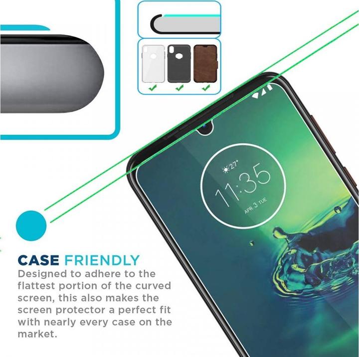 Actual product image Screenguard Motorola Moto G8 Plus Protective Glass Film Case Friendly Design (1 Piece, Motorola Moto G8 Plus)