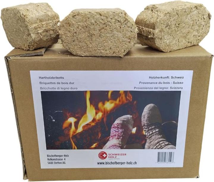 Actual product image Bischofberger Holz Schweizer Hartholzbriketts Buche 15kg (15 kg)