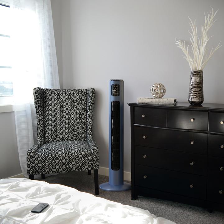 Produktbild Brandson Turmventilator, Oszillation 65°, Timer, Fernbedienung, Standventilator 96cm, Blau (48 dB)