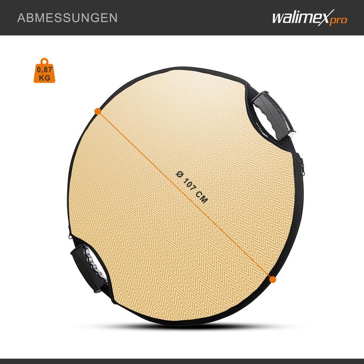 Produktbild Walimex pro Pro 5 in 1 Faltreflektor wavy comfort (Faltreflektor, 107 cm)