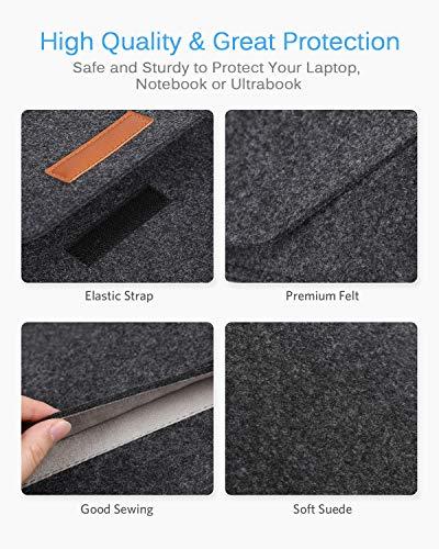 Produktbild Only-Bags.Store 15.4 Zoll Filz Hülle, Laptoptasche Kompatibel mit MacBook Air 15, MacBook Pro Retina 2012-2016