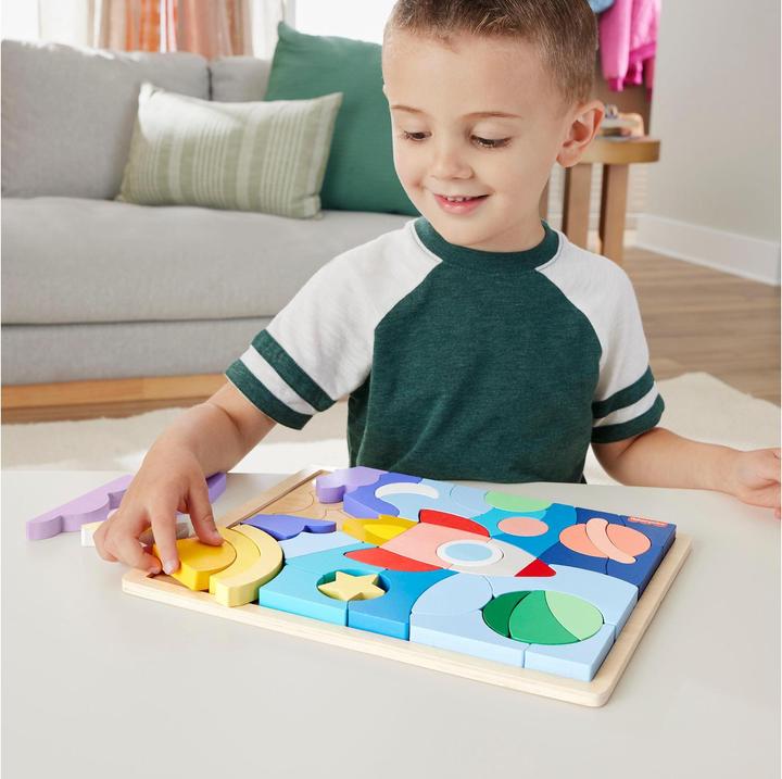 Produktbild Fisher-Price Weltraum Holz-Puzzle (42 Teile)