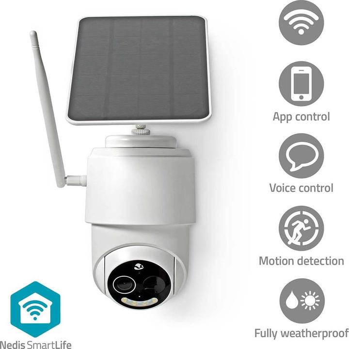 Produktbild Nedis SmartLife Aussenkamera | Wi-Fi | Full HD 1080p | Pan tilt | IP65 | Max. Batterie-Lebensdauer: 5 (1920 x 1080 Pixels)