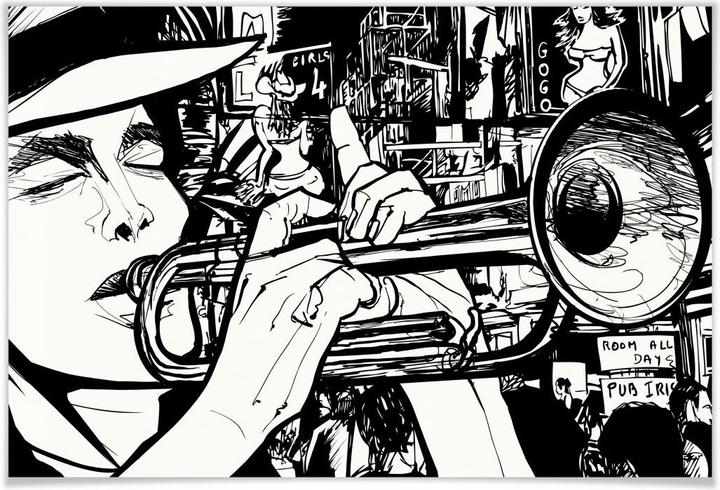 Produktbild Trenddeko Sound of a Street Musician (100 x 70 cm)