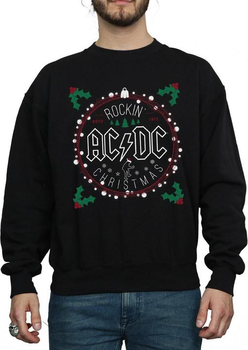 Produktbild AC/DC Weihnachten Kreis Baumwolle Sweatshirt (S)