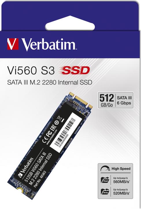 Produktbild Verbatim Vi560 (512 GB, M.2 2280)