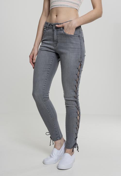 Image du produit Urban Classics Ladies Denim Lace Up Skinny Pants (28)