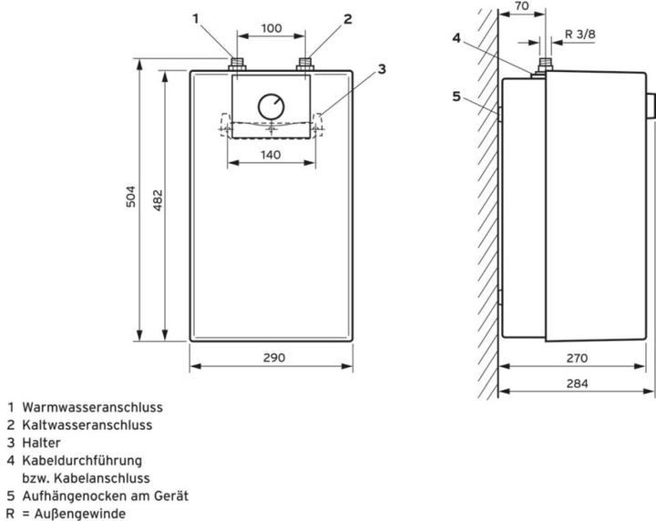 Actual product image Vaillant VEH 10/7-5 U