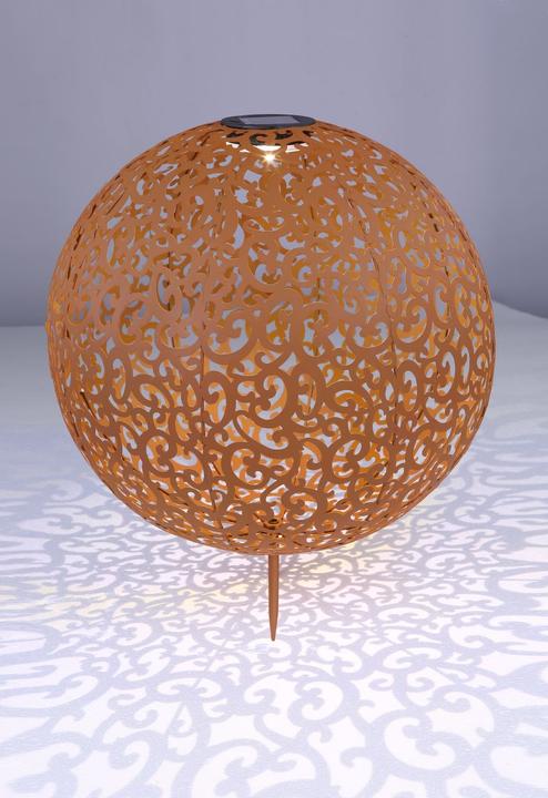 Actual product image Globo Solar Light Metal Rust Color, 1xled (IP44)