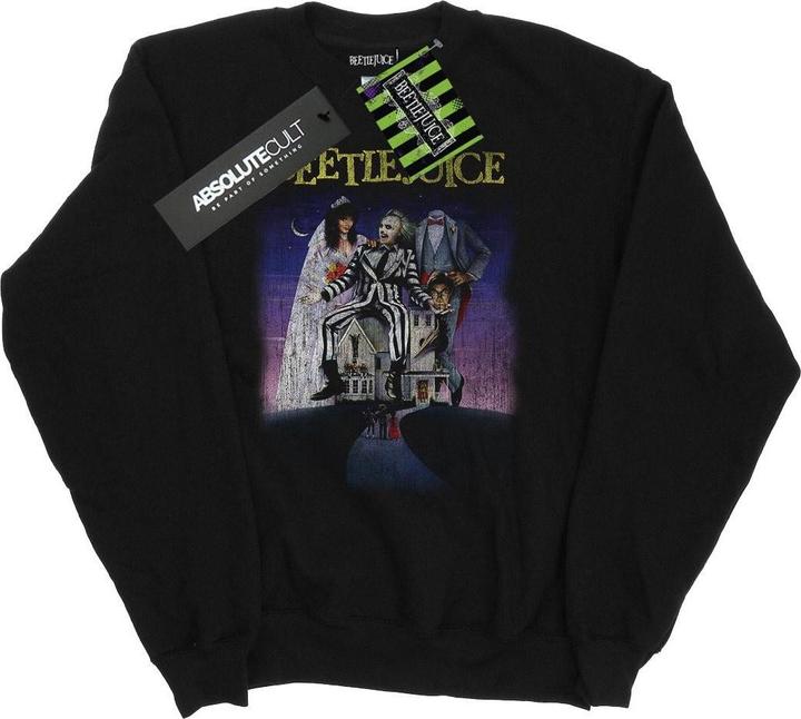 Beetlejuice Distressed Poster Sweatshirt aus Baumwolle