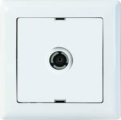 Actual product image Mutlusan Daria TV cable end socket junction box aerial plug white