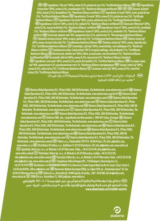 Nutritional values and ingredients Lipton Tea (118 g)