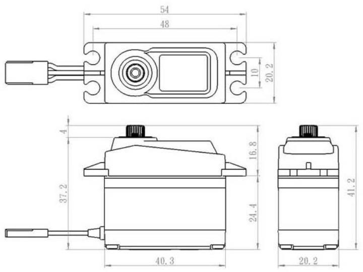Actual product image Savöx sa-1258tg+ (6v/12kg/0.08s) digital servo