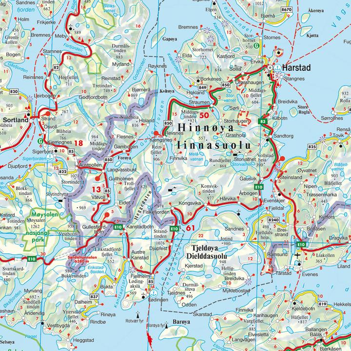 Immagine prodotto Norvegia Nord, Carta stradale 1:400.000, freytag & berndt