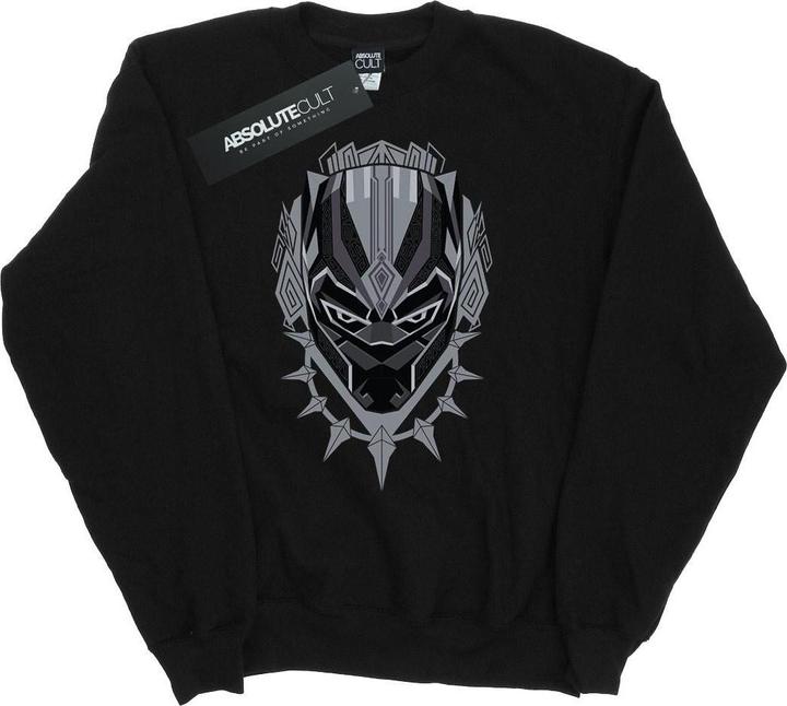 Schwarzer Panther Kopf Baumwolle Sweatshirt