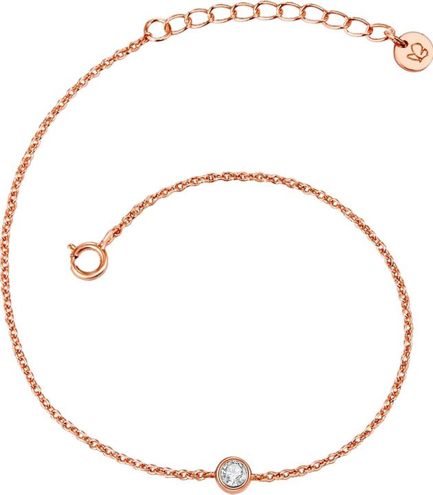 Glanzstücke München Damen Sterling Silber Topas roségold 17,0 cm Basislänge + 3,0 cm Verlängerung - 11184 (17 cm, Sterling Silber)