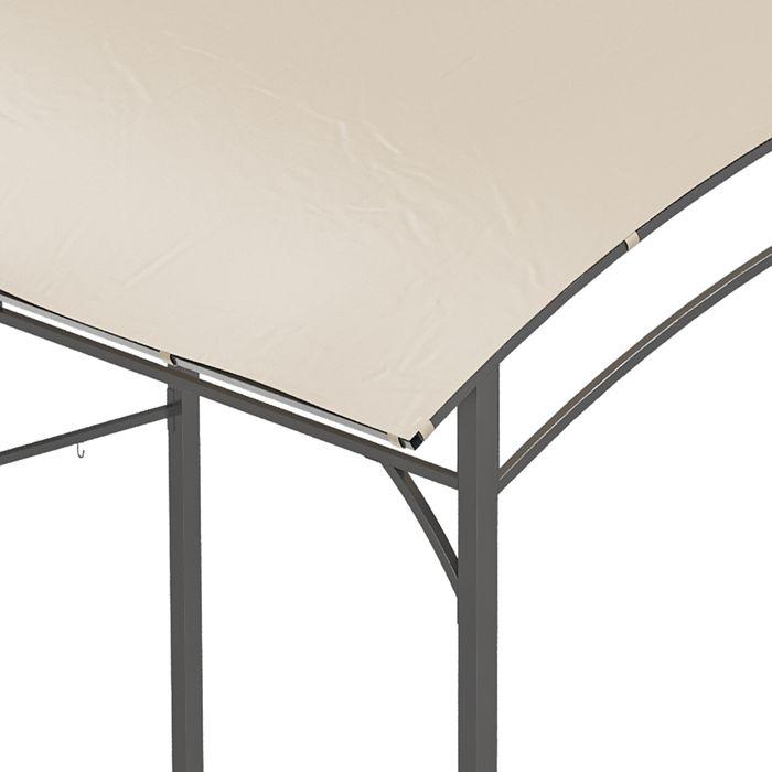 Produktbild Swisshandel24 Grillpavillon, Regenschutz, UV-beständig, mit Haken, Stahl, Polyester, Beige, 215 x 150 x 220 cm (215 cm, 150 cm)