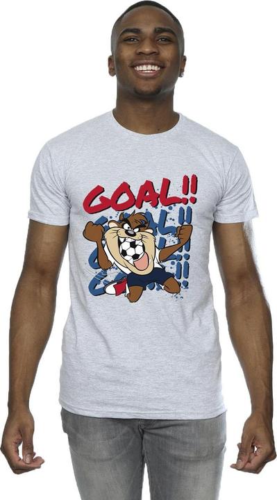 Actual product image Looney Tunes Mens Taz Goal Goal Goal T-Shirt (XXL)