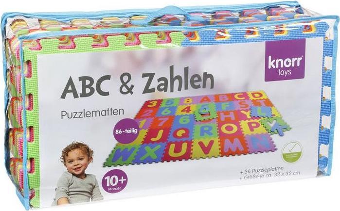 Image du produit Knorrtoys Puzzlematte - "Alphabet + Zahlen" /36-tlg./30cm (30 x 30 cm)