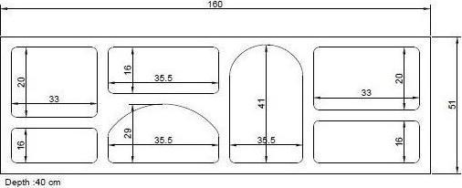 Immagine prodotto Homitis Lorin (160 x 38 x 51 cm)