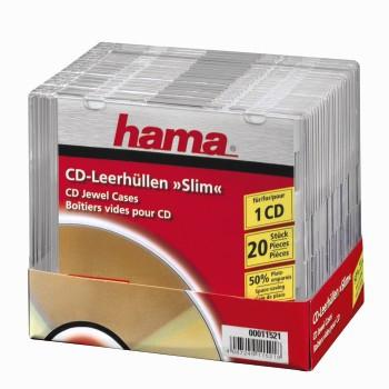 Actual product image Hama CD Slim Box, 20-Pack, Transparent