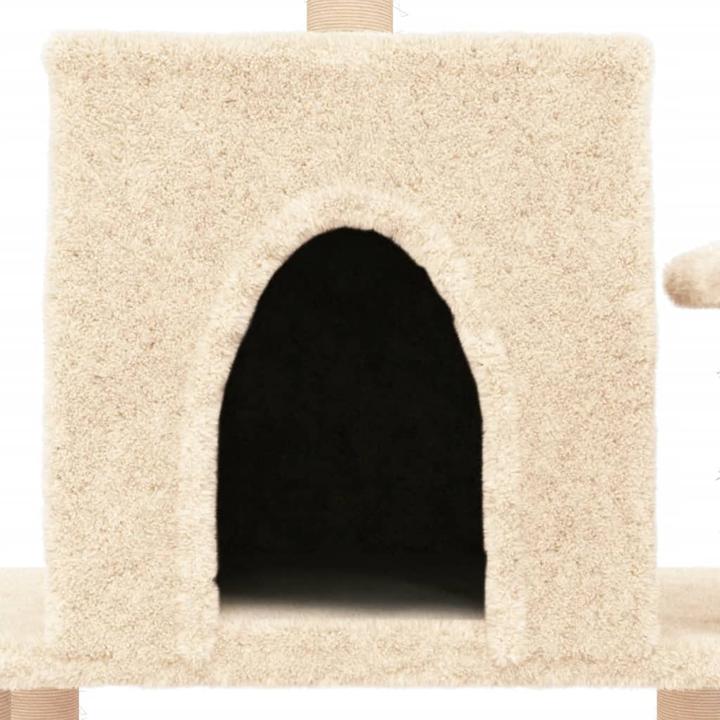 Actual product image VidaXL Kratzbaum mit Sisal-Kratzsäulen Creme 122 cm,Farbe (122 cm, Cream)