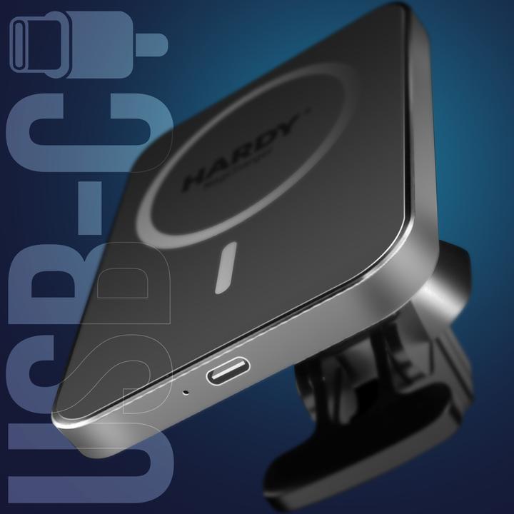 Produktbild 3MK Kfz-Ladegerät-Halterung kabellos Hardy MagCharger 15W schwarz