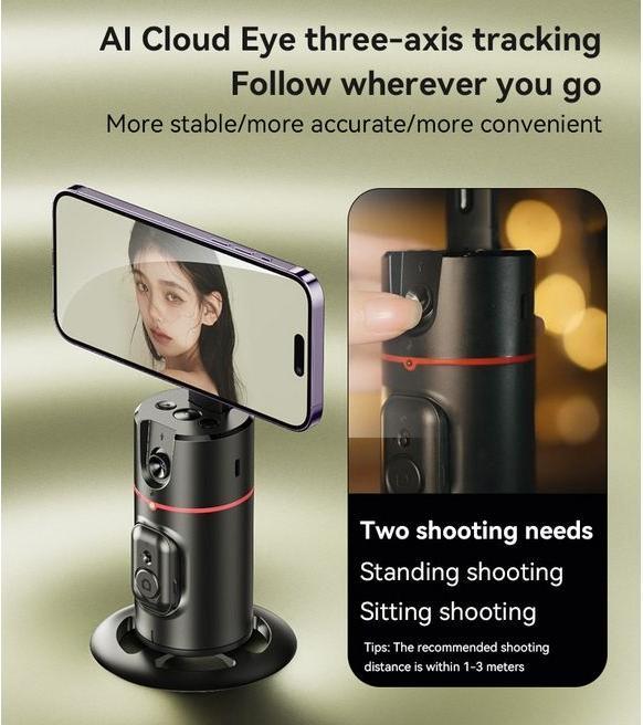 Actual product image Yesido 360° AI Auto Face Tracking Camera Tripod (Smartphone, 0.37 kg)