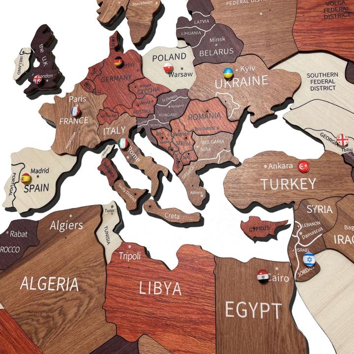 Actual product image Green Split World map (225 x 135 cm, 150 x 90 cm)