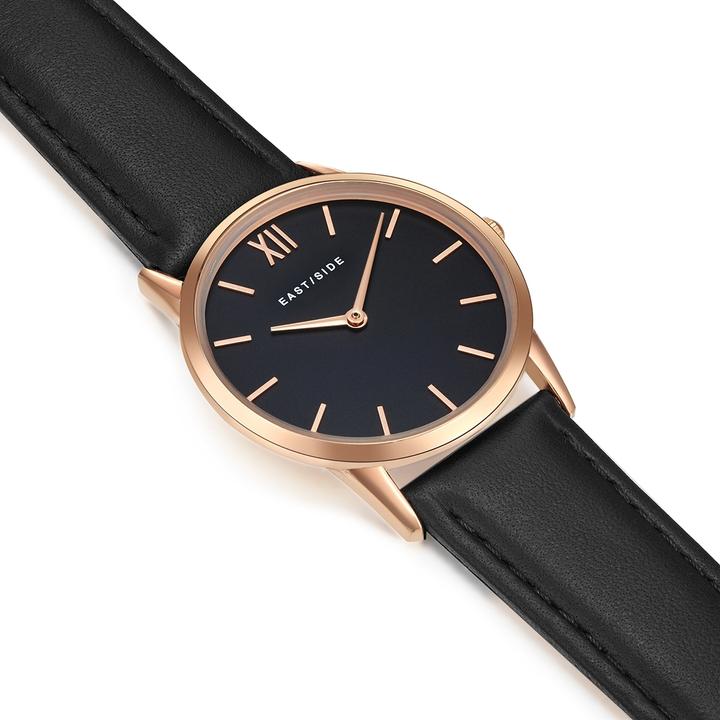 Actual product image Eastside Ladies quartz watch Upper Union genuine leather black - 9762 (Analogue wristwatch, 33 mm)