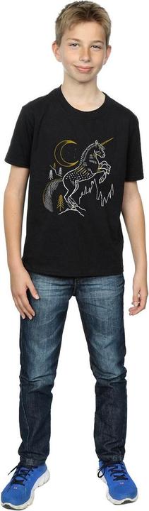 Actual product image Boys Unicorn Line Art T-Shirt (152, 158)
