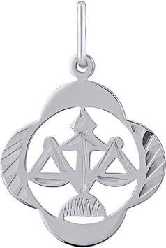 Actual product image Silvego Silver pendant zodiac sign Libra - four-leaf clover SILVEGOB10281S10
