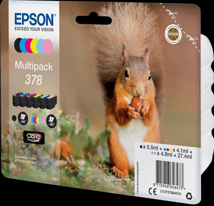 Actual product image Epson 378 Claria Photo HD Multipack (M, Y, FC, C, LC, LM)