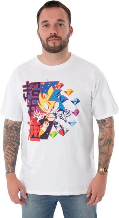 Actual product image Sonic The Hedgehog Mens Diamond T-Shirt (3XL)