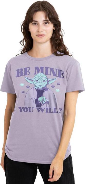 Actual product image Star Wars Unisex Adult Be Mine You WIll? Yoda T-Shirt (S)