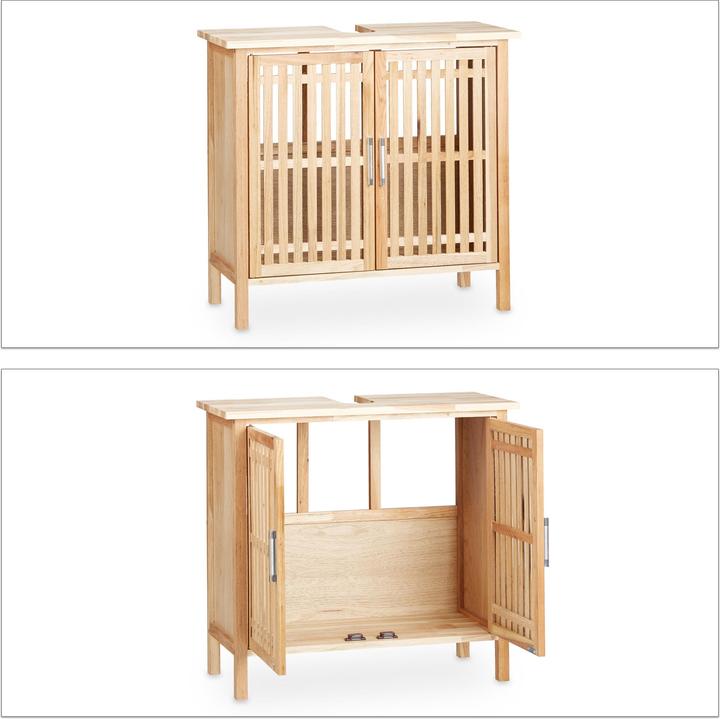 Image du produit Relaxdays Dessous de Lavabo 1 Porte 3 Étagères WC (66 x 29 x 61.5 cm)