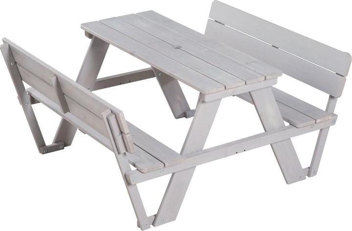 Actual product image Roba Children's seating group 'PICKNICK for 4' Outdoor +, with backrest, with umbrella set (Child seating group)